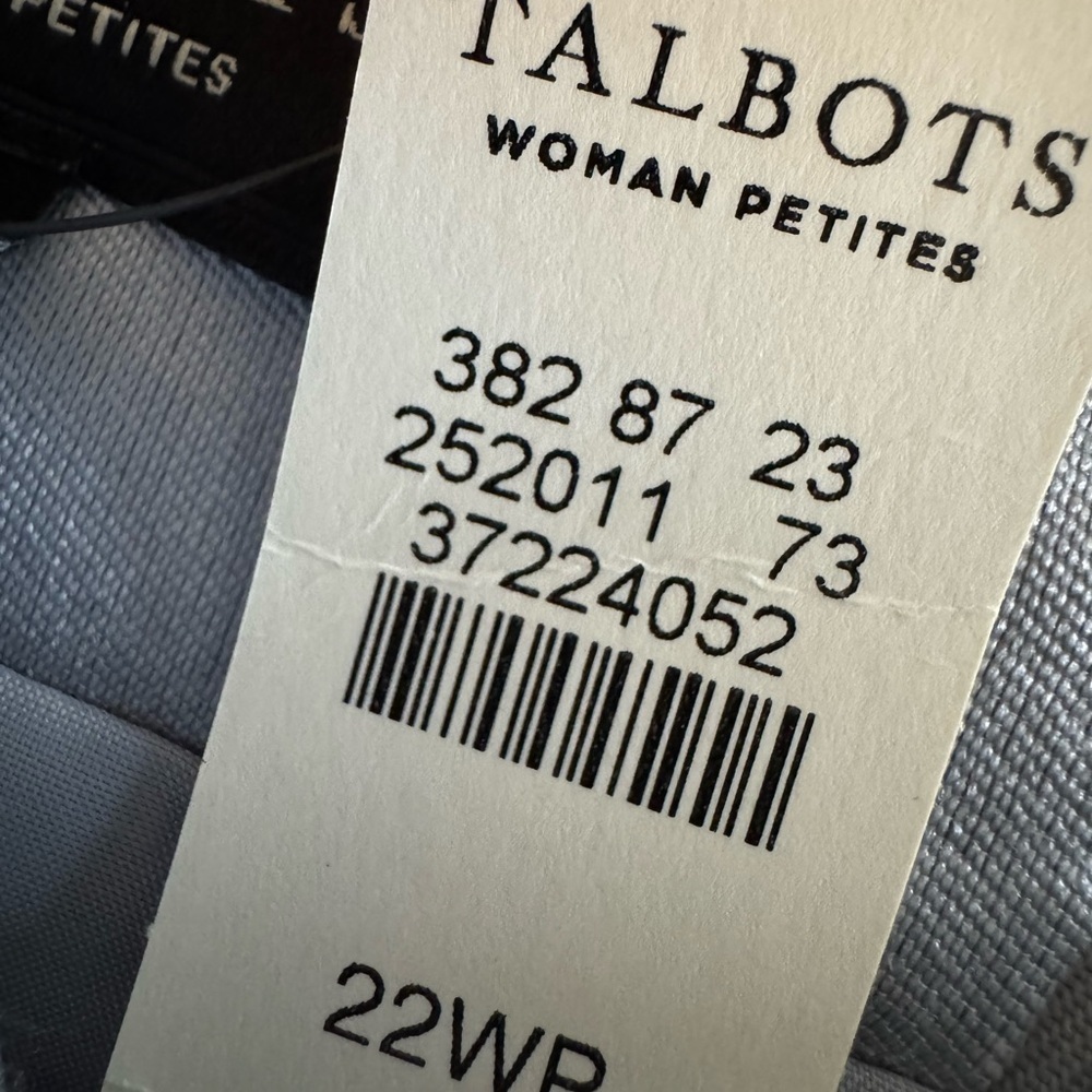 Talbots Elegant Gray Women's Skirt-Size 22w petite BNWT Silk/Wool - Picture 3 of 5